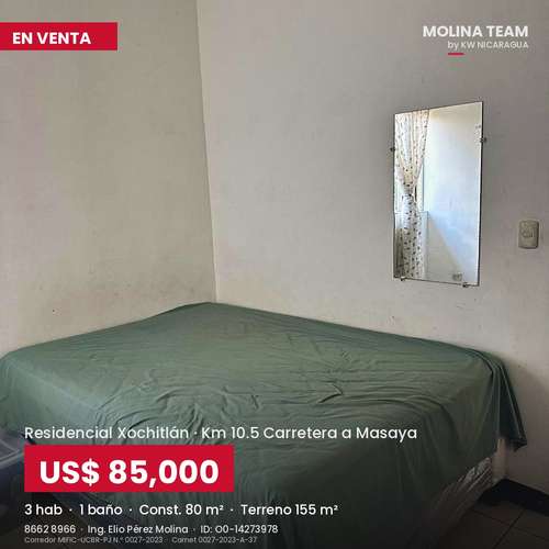 Casa en Residencial Xochitlán, Km 10.5 Carretera a Masaya | 3 hab · Seguridad 24/7 - Imagen 4