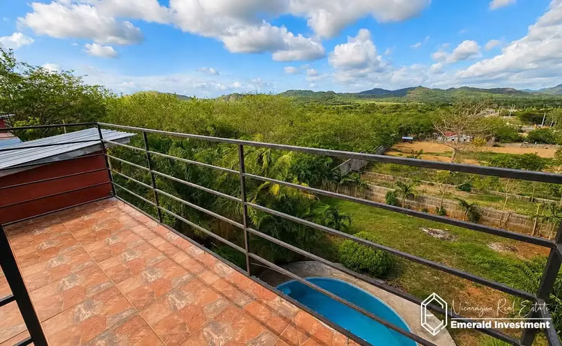 Ocean View Two-Story Home with Pool for Sale in Popoyo