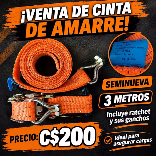 Cinta de 3 metros y rach con su gancho - Imagen 2