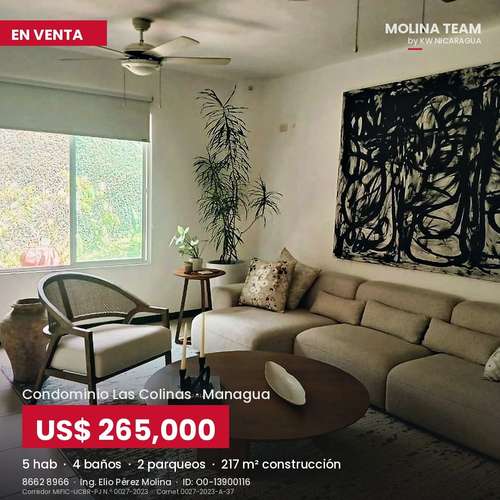 Casa de 5 hab. en Condominio Las Colinas con terraza, jardín y piscina - Imagen 4