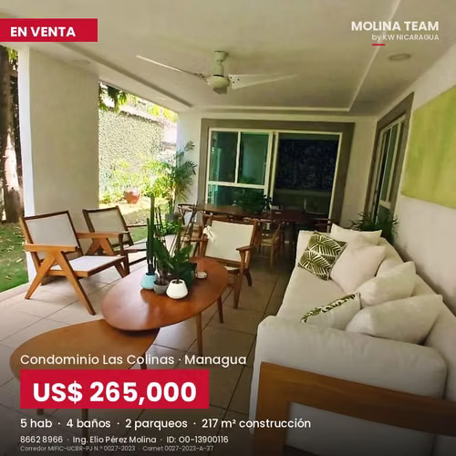 Casa de 5 hab. en Condominio Las Colinas con terraza, jardín y piscina - Imagen 14