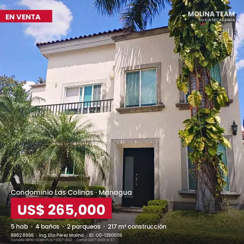Casa de 5 hab. en Condominio Las Colinas con terraza, jardín y piscina - Imagen 2