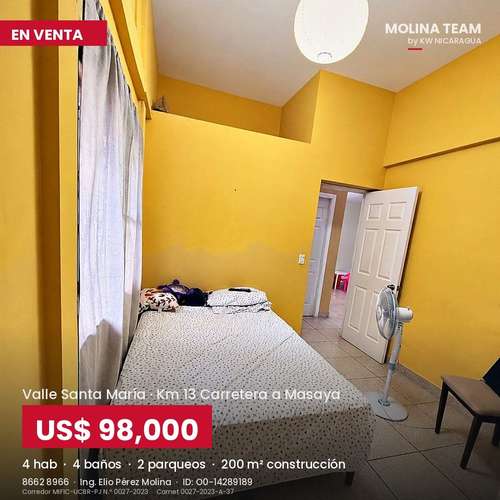 ¡CASA EN VENTA EN RESIDENCIAL VALLE SANTA MARÍA, KM 13 CARRETERA A MASAYA!  - Imagen 8