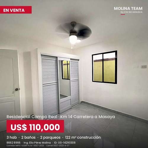  ¡CASA NUEVA A ESTRENAR EN KM 14 CARRETERA A MASAYA! - Imagen 6