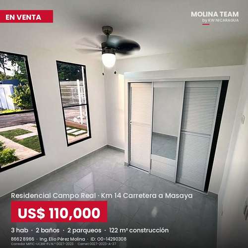 ¡CASA NUEVA A ESTRENAR EN KM 14 CARRETERA A MASAYA! - Imagen 12