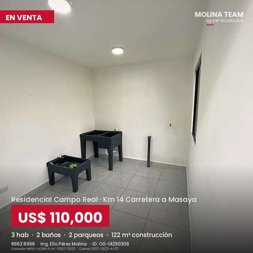 ¡CASA NUEVA A ESTRENAR EN KM 14 CARRETERA A MASAYA! - Imagen 5