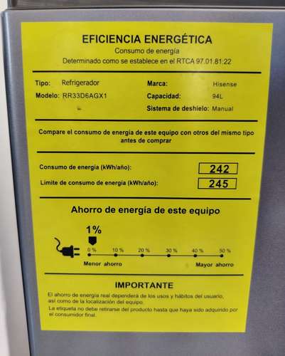 VENDO REFRIGERADORA COMPACTA  DE  3.3 PIES MARCA HISENSE   SEMI NUEVA 