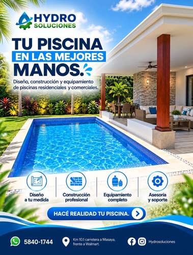 Construcción, equipamiento y mantenimiento de piscina 