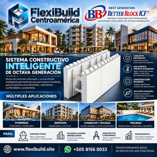 FlexiBuild Centroamérica | Better Block ICF®: Construcción de Casas, Hoteles y Proyectos en Nicaragua - Imagen 3