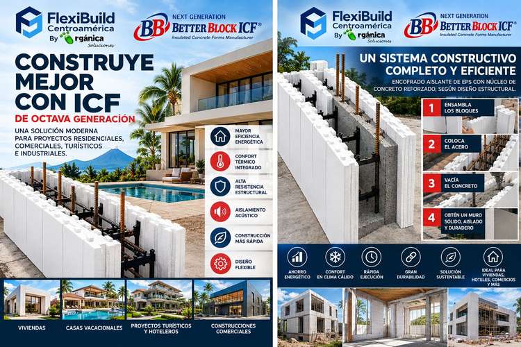 FlexiBuild Centroamérica | Better Block ICF®: Construcción de Casas, Hoteles y Proyectos en Nicaragua - Imagen 2