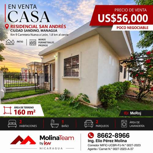  CASA EN VENTA | RESIDENCIAL SAN ANDRÉS, MANAGUA