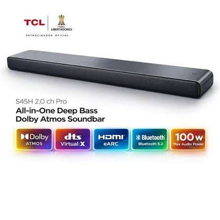 Barra de Sonido TCL S45H 2.0 Dolby Atmos 100W