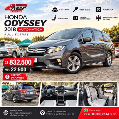 HONDA ODYSSEY COMO NUEVA LA MEJOR QUE HALLARÁ DE ESTE AÑO!!
