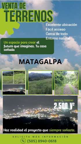 Lotes de terrenos con bella vista hacia matagalpa