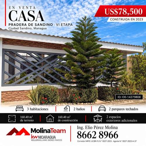 CASA EN VENTA EN PRADERA DE SANDINO – VI ETAPA!
