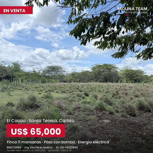 Finca de 11 manzanas en venta en El Cacao, Carazo – con pozo y energía, US$ 65,000 - Imagen 7