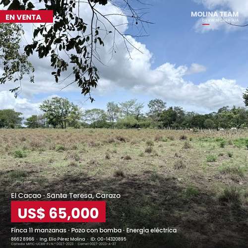 Finca de 11 manzanas en venta en El Cacao, Carazo – con pozo y energía, US$ 65,000 - Imagen 8