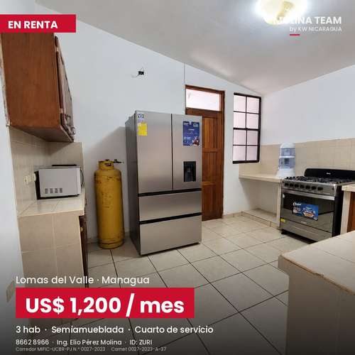 Casa semiamueblada en renta en Residencial Lomas del Valle, Managua – A/C en todas las habitaciones – US$ 1,200 negociab - Imagen 17