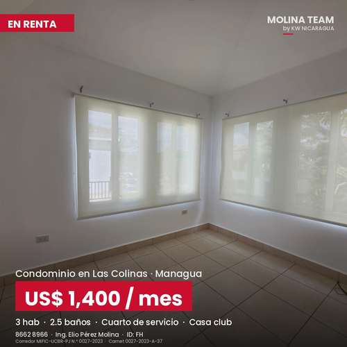 Casa en Renta en Condominio Las Colinas | 3 Hab, Casa Club | US$1,400 - Imagen 5