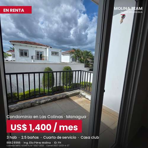 Casa en Renta en Condominio Las Colinas | 3 Hab, Casa Club | US$1,400 - Imagen 15