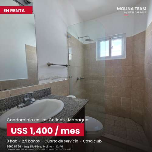 Casa en Renta en Condominio Las Colinas | 3 Hab, Casa Club | US$1,400 - Imagen 7