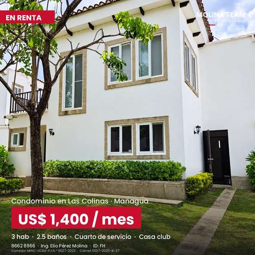 Casa en Renta en Condominio Las Colinas | 3 Hab, Casa Club | US$1,400 - Imagen 11