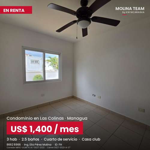 Casa en Renta en Condominio Las Colinas | 3 Hab, Casa Club | US$1,400 - Imagen 12