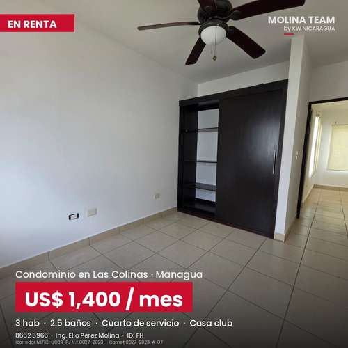 Casa en Renta en Condominio Las Colinas | 3 Hab, Casa Club | US$1,400 - Imagen 10
