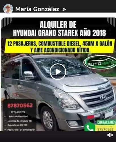RENTO MICROBUS 12 PASAJEROS HYUNDAI.
