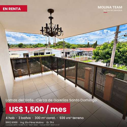 Casa en renta en Lomas del Valle | 4 habitaciones + apartamento | US$1,500 - Imagen 9
