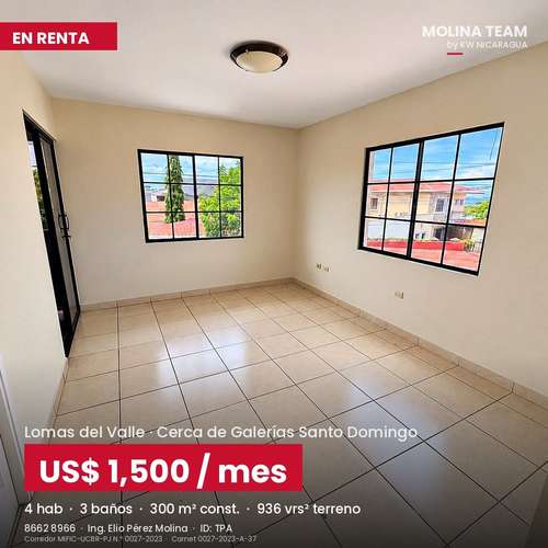 Casa en renta en Lomas del Valle | 4 habitaciones + apartamento | US$1,500 - Imagen 8