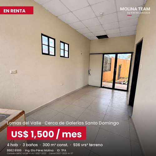 Casa en renta en Lomas del Valle | 4 habitaciones + apartamento | US$1,500 - Imagen 3