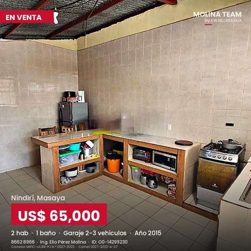 Casa en venta en Nindirí | 2 habitaciones y amplio garaje | US$65,000 negociables - Imagen 7
