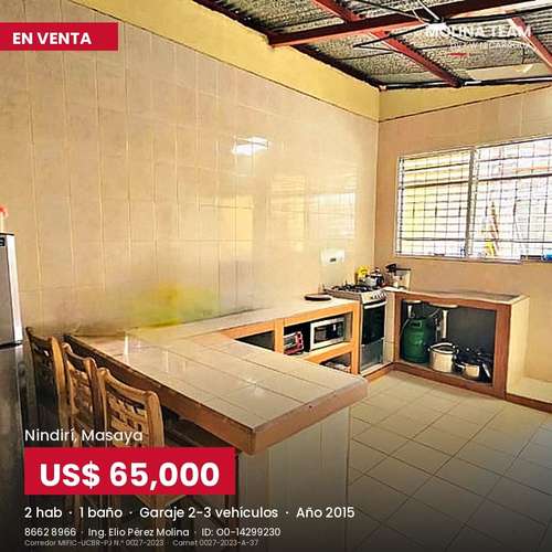 Casa en venta en Nindirí | 2 habitaciones y amplio garaje | US$65,000 negociables - Imagen 6