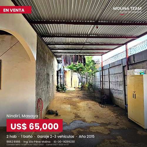 Casa en venta en Nindirí | 2 habitaciones y amplio garaje | US$65,000 negociables - Imagen 10