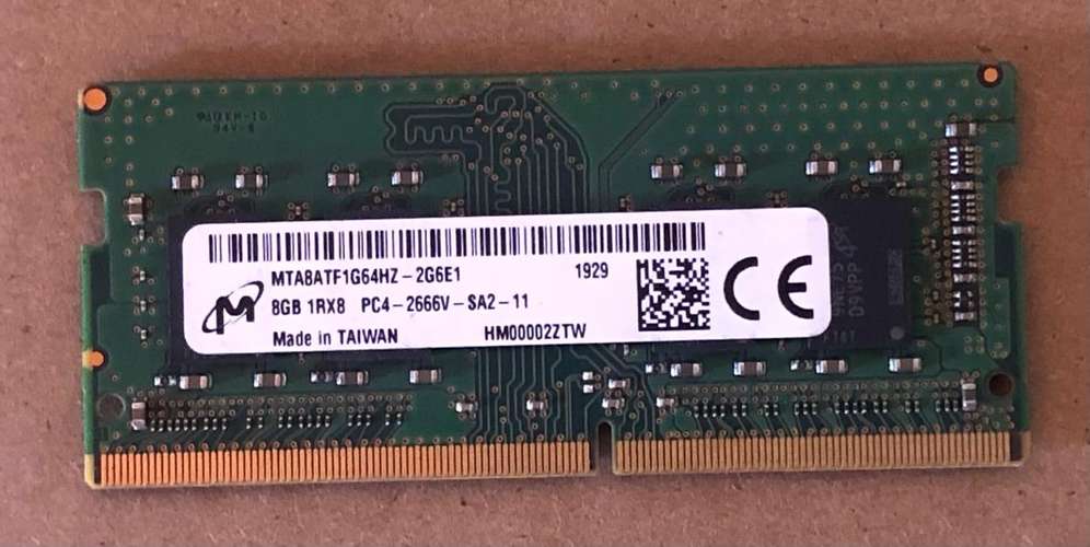 Memoria RAM DDR4 para laptops de 8gb Micron 