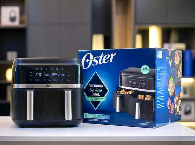 ¡Cocina Saludable y Sin Límites! Freidora de Aire Dual Oster 7.9L — Pantalla Táctil y Doble Canasta