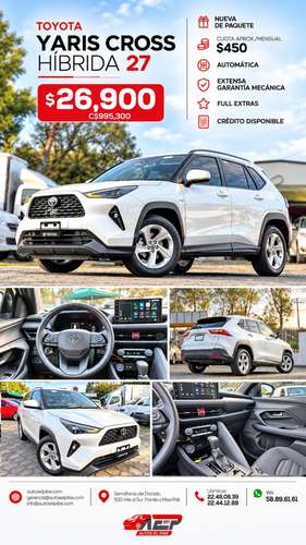YARIS CROSS 2027 ATM NUEVA DE PAQUETE HIBRIDA  - Imagen 1