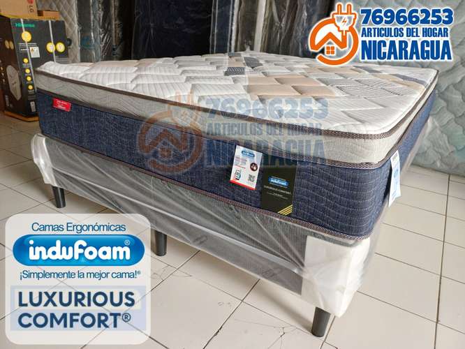 Cama Queen marca Indufoam modelo Luxurious comfort 