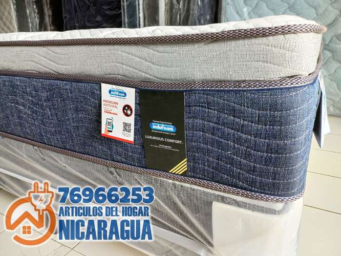 Cama Queen marca Indufoam modelo Luxurious comfort 