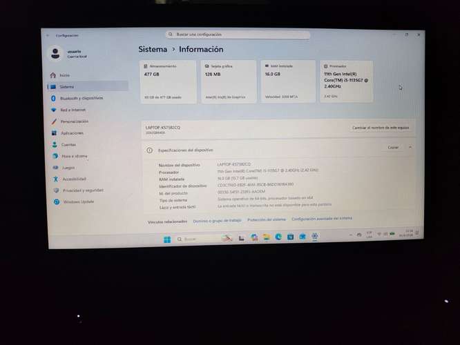 Vendo laptop Lenovo Thinkpaf L14 Gen 2 - Imagen 7