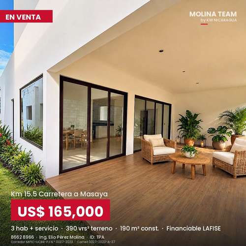 CASAS NUEVAS EN VENTA, LLAVE EN MANO | KM 15.5 CARRETERA A MASAYA - Imagen 3