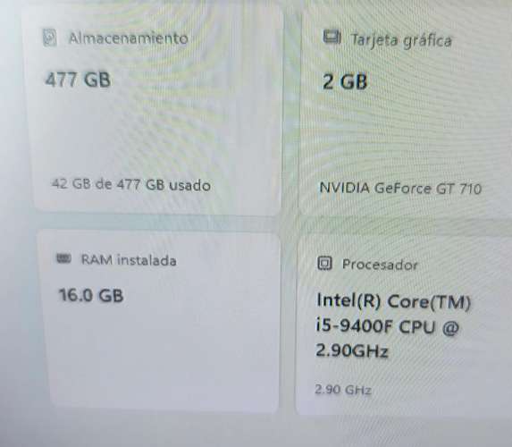 CPU DE 9TH SEMINUEVO - Imagen 2