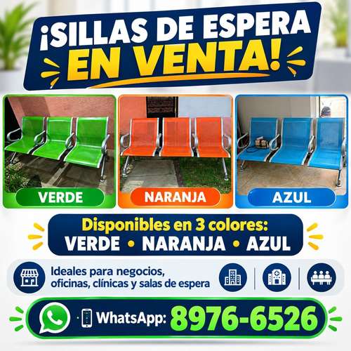 Sillas de esperas, sacos nuevos de 120 lbs