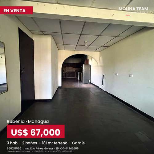 Casa en venta en Rubenia, Managua | 3 habitaciones, 2 baños y garaje | US$67,000 - Imagen 7