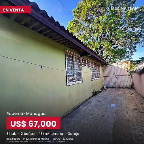 Casa en venta en Rubenia, Managua | 3 habitaciones, 2 baños y garaje | US$67,000 - Imagen 6