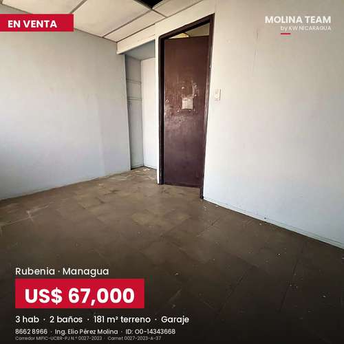 Casa en venta en Rubenia, Managua | 3 habitaciones, 2 baños y garaje | US$67,000 - Imagen 8