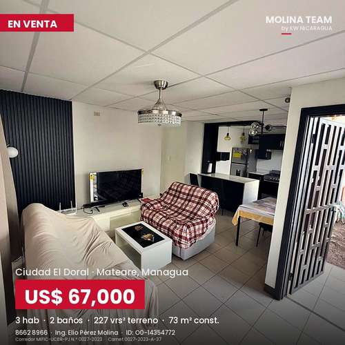 Casa renovada en Ciudad El Doral | 3 habitaciones, 2 baños | US$67,000 - Imagen 5