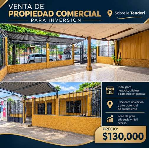 Excelente propiedad comercial en calle principal de La Tenderí, Managua