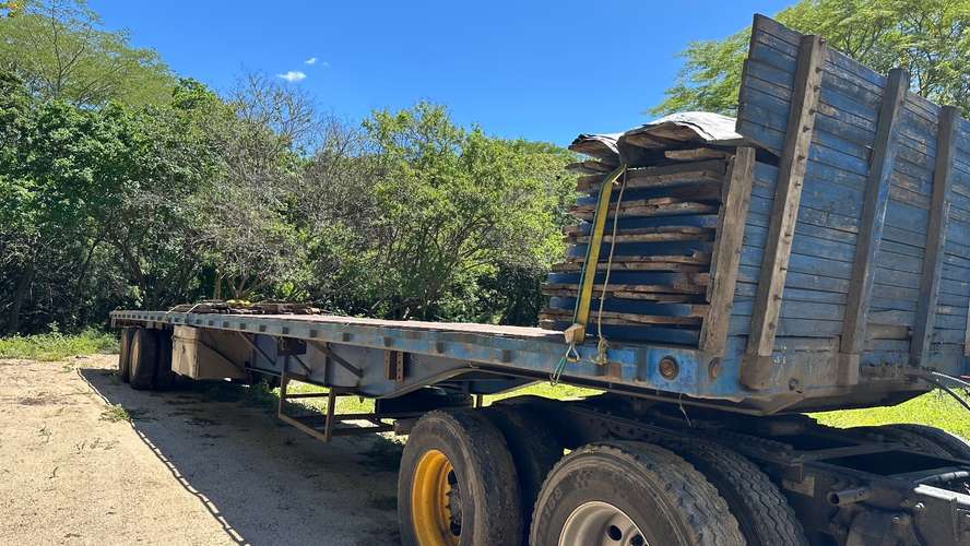 Carreta/Rastra plataforma 50 pies — Suspensión de bolsa (aire)